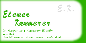 elemer kammerer business card